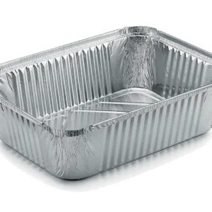 BARQUETTE JETTABLE RECTANGLE AVEC COUVERCLE ALUMINIUM GM