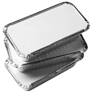 BARQUETTE JETTABLE RECTANGLE AVEC COUVERCLE ALUMINIUM PM