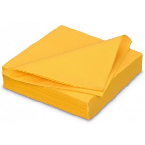 SERVIETTE DE TABLE JAUNE DOUBLE POINT