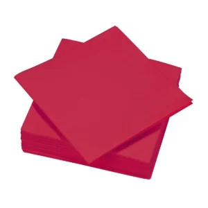SERVIETTE DE TABLE ROUGE DOUBLE POINT